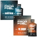 Frog Fuel Power Proteine regolari & Ultra Pre Workout Shot Bundle, 1500mg Beta Alanine, 15g Protein Nano-Hydrolyzed Grass Fed Collagen, Pre & Post Workout, 1.2 oz Packets, 48 Pack