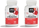 Mercato intero degli alimenti, L Glutamina 500Mg Veggie Caps, 100 Conte (Pack of 2)