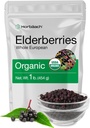 Horbäach Elderberries Dried Organic | 1 lb Bulk Bag | Whole European | Non OGM, Gluten Free | Sambucus Nigra