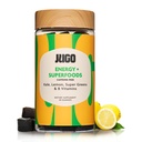 JUGO Energy + SUPERFOODS | Vitamina B12 Gummies con Kale & Super Greens | 40 Count Caffeine-Free Energy Gummies | Plant-Based, Gelatin-Free, Non-OGM, Made in USA
