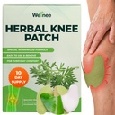 Wellnee Original Herbal Knee Patch - Wellknee Plaster for Knee Support & Muscle Pain - Massima resistenza per un Rilievo Temporaneo - Calore Adesivo realizzato con erbe naturali per il benessere (10 pads)