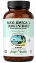 Maxi Salute Omega 3 Supplemento - Omega-3 Fish Oil Concentrate - Alta potenza Fonte di acidi grassi EPA/DHA - Cuore, cervello e salute comune - Kosher certificata Wild Caught Fish - 90 Vegetarian Softgels