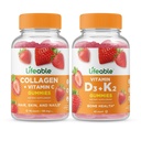 Collage vitale & Vitamina C + Vitamina D3 + Vitamina K2, Gummies Bundle - Grande Degustazione, Supplemento di vitamina, Senza glutine, OGM libero, pancia masticabile