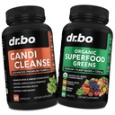 Candi Cleanse & Organic Superfood Greens & Fruit Supplements - Oregano Balance Control Supplemento Cleanser - Daily Energy Super Food Fruits and Veggies Supplement Tablets Plus Food