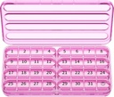 organizzatore mensile di Zoksi 1 volte al giorno, organizzatore di scatole di pillole di 30 giorni, un mese caso di pillole per il viaggio, 31 giorni contenitore giornaliero di Medcine per vitamine, supplemento e farmaci (Purple)