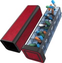 Organizzatore di pillole 1 volta al giorno, Scatola di pillole 7 giorni, Caso di viaggio settimanale, Contenitore di grandi farmaci giornalieri, Una volta Dispenser Pillbox giornaliero per vitamina, Medicina, Pillole, Supplemento (rosso)