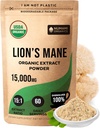 Numami Organic Lions Mane Mushroom Extract Powder | Doppia estrazione per alta potenza | Facilmente Dissolves in Daily Tea Coffee o Smoothie per migliorare la funzione cognitiva