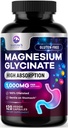 Magnesio Glycinate 500mg Capsule - Pure & Chelated for Max Absorption - Supporta il muscolo, la Nerve & la salute del cuore, il supporto del sonno - Miglior Magnesio pillole supplemento per il supporto del corpo intero - 120 capsule