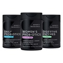 Ricerca sportiva Tutti Vegani: Probiotici giornalieri con Prebiotici (60 miliardi di CFU), Enzimi Digestivi con Probiotici & Ginger (Plant Based) & Probiotici Donna con Prebiotici (65 miliardi di CFU)