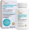 Xtendlife Omega 3 DHA Plus Fish Oil for Heart, Brain, Eye & Skin Health - 1100mg Omega-3 con DHA, EPA, Lycopene & Astaxanthin - 1 mese di fornitura (60 conteggio)