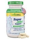 SUPER JOINT SUPPORT: Glucosamina, Condroitina, MSM, Turmeric, Collagen & FruiteX-B Joint Supplement, Massima gestione del dolore, Bone & Muscle Health, Flessibilità & Mobility per Uomini & Donne, 90 Capsule