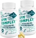 Zdoroviye SPM Supplement - Specialized Pro-Resolving Mediators and SPMs Precursors Complex for Balanced Immune Response, Brain, Tissue & Cellular - 120 Softgels (2 Bottiglia)