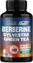 Cadane Berberine Extract - Integratore di Berberine con Gymnema Sylvestre, The verde & More - 150 capsule per il sistema immunitario, Digestion Health Support