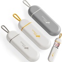 3 pacchetti Pill Organizer 3 scomparti Portable Pill Case Travel Moisture Proof Pill Box per Tablet Vitamins Cod Liver Oil Supplements and Medication