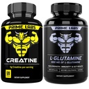 Prime Labs Creatina Monoidrato (120 ct) + L Glutamina (180 ct)