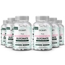 Organics Ocean Pure Magnesium Glycinate con zinco - Massima resistenza Chelated Magnesium Supplemento per le donne e gli uomini per Crampe muscolari e sostegno al sonno - 6 bottiglie