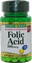 Bounty Folic Acid 800 mcg Tablets Forza massima 250 ea (Pacchetto di 5)