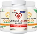 CoQ10 600mg 1PCS Bundle con 1000mg Liposomal CoQ10 Ubiquinol Supplemento 2PCS