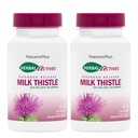 NaturalsPlus Herbal Attivi Latte Thistle, Extended Release - 30 compresse, Confezione da 2 - Vegetariano, Gluten Free - 60 Total Servings