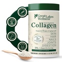 Polvere di peptidi di collagene di grandi laghi per pelle, capelli, unghie, giunti e digestione - non aromatizzato - rapido dissolve idrolizzato, non OGM, Keto, Kosher - 16oz