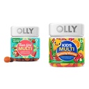 OLLY Teen Girl Multi Gummy, Kids Multivitamin Gummy Worms, Vitamine, Minerali, Supporto immunitario, 35 & 45 giorni di alimentazione