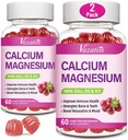 Calcio Magnesio Zinco Gummie con Vitamina D3 & K2, Magnesio ad alto assorbimento Glycinate Potassio per l'Immune e il Calma Mood, Uva Flavor 120 Gummies