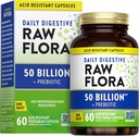 Natura's Verità Raw Flora Probiotici con Prebiotici | 50 miliardi di CFU | Daily Digestive Capsule | Vegetariano & Gluten Integratore Gratuito per Uomini e Donne