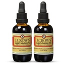 J.CROW'S® Lugol's Solution of Iodine 2% 2 oz (2 Bottiglia) – Premium Iodine & Potassium Iodide Liquid, Gluten &, Alcohol-Free Natural Brine Extract, No Expiration