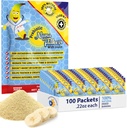 Prebiotic Nana Flakes 100% Pure Banana Flakes Medical Food Powder, Diminuisci Fat Intake & Natural Remedy per Diarrea & Heart Burn - Grande Fonte di Proteine & Fibra - Serve Singola (100 Packets)