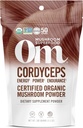 OM MUSHROOM SUPERFOOD Cordyceps Organic Mushroom Powder, 3.5 Ounce, 50 Serve, Energy, Power, Stamina e Endurance Support, Superfood Supplemento per prestazioni sportive
