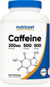 Pillole di caffeina Nutricost, 200 mg per servire (500 caps)
