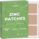 Patch di zinco (Pack of 60) - Patch naturale al 100% per le donne e gli uomini - con Biotin - Supporto immunitario e corpo - Formula potenziata