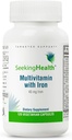 Ricerca di salute Multivitamina con ferro, 45 mg di ferro chelato, attivo B Vitamins Plus L-5-MTHF, supporta il sistema immunitario sano e la produzione di energia, capsule vegetariane (120 capsule)*