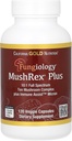 California Gold Nutrition Fungiology, MushRex Plus, Full-Spectrum Ten Mushroom Complex con Agaricus, Chaga, Cordyceps e Lion's Mane, 120 Plantcaps