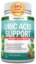 Uric Acid Flush - Herbal Uric Acid Cleanse Supplement - Con Tart Cherry, Celery Seed Extract, Chanca Piedra, Claw & Green Coffee Bean - Vegan - Supporta la vescica e la salute del rene