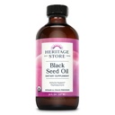 HERITAGE STORE Olio di semi neri, Organico, Stampato a freddo Nigella Sativa Supplemento con Thymoquinone, Omega 3 6 9, Antiossidante, Immunità, Colesterolo, Digestivo, Cuore e Unisci supporto alla salute*, Vegan, 8oz