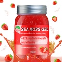 Gel di muschio marino, seamoss irlandese crudo organico Gel Superfood avanzato, supporto immunitario e digestivo, supplemento di vitamina e minerali (Strawberry, 18.5OZ)