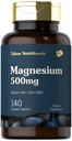 Tahoe Nutritionals Magnesium | 500mg | 140 Caplets Coated | Non OGM e Gluten