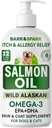 BARK&SPARK Salmon Oil for Dogs & Cats - Natural Omega-3 Fish Oil for Dogs - Skin & Coat Support - Liquid Food Supplement for Pets - EPA+DHA Acidi grassi per la funzione congiunta, Immune & Heart Health 32oz