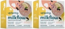 UpSpring Milkflow Immune Support Breastfeeding Supplement Drink Fenugreek-Free, Moringa | Elderberry Lemonade Flavor | Integratore di lattazione per il supporto al latte materno Alimentazione | 2 Pack