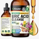 Tintura di sostegno dell'acido urico BIO KRAUTER - Integratore del rene naturale w/Tart Ciliegia, cardo del latte, estratti di liquido erbario - Gocce vegane 4 Fl.Oz.