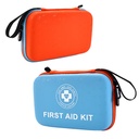 Premium First Aid Kit - 305 Piece Dual-Color Emergency Kit with Hard Shell & Fluorescent Interior Coating, Compact Survival Kit for Home, Car, Travel, Hiking & Outdoor(Blue/Orange)
