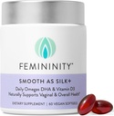 Femininity Smooth come Silk+ 30-Day Starter Kit per Vaginal Dryness (60 Softgels & Refillable Glass Jar) – Blend of Sea Buckthorn Oil, Vitamin D3 e Plant-Based Omega-3 DHA