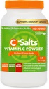 C-Salts Vitamin C Powder Supplement - 100% Pure High Dose Buffered Vitamin C Polvere per il supporto immunitario - Organico, senza zucchero, Vegan, Non OGM, Stomach-Friendly, Originale 8 oz