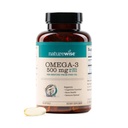 NatureWise Omega 3 Fish Oil - 500 mg per Pill - EPA & DHA - Supporto immunitario, Salute del cervello e benessere ottimale - Gluten and Soy Free, Non-GMO - 90 Softgels[3-Month Supply]