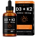NutraChamps Vitamin D3 K2 Gocce, Vitamina D3 5000 IU & K2 D3 con MK7, Gocce di vitamina D per bambini, ossa, cuore e salute immunitaria, vitamina D liquida in olio MCT per un migliore assorbimento