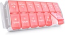 TookMag organizzatore settimanale di pillole di medicina 2 volte al giorno, facile riempimento AM PM Pill Box, grandi capacità rapido ricarica 7 giorni casi di pillole per le pillole/Vitamin/Fish Oil/Supplements (Patent Registered)