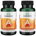 Swanson Vitamina A 10.000 IU (3.000 mcg RAE) Nourishment naturale per Bone, Salute della pelle, Supporto della visione e Funzione di sistema immunitario - Alta assorbimento Vitamina A 250 Softgels (2 Confezione)