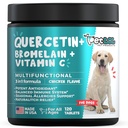 Quercetina per cani con Bromelain & Vitamina C - Allergy & Itch Relief, Supporto Immune & Inflammatory - 120 compresse masticabili Made in USA