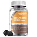 Zeolite Detox per bambini Gummies con Charcoal attivato, Clinoptilolite Zeolite con vitamina B12 & D3 per bambini e adulti, Integratore Zeolite per Gut & Supporto Immune, Aroma di mirtillo, 60 Ct